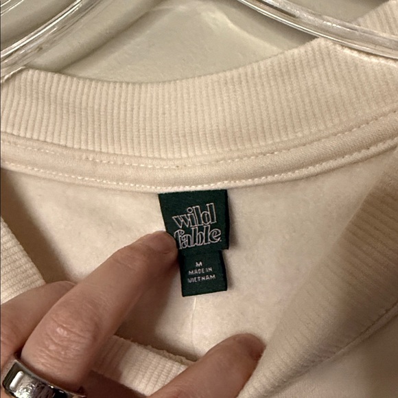 Wild Fable Off-White Ribbed Crewneck - Picture 3 of 7